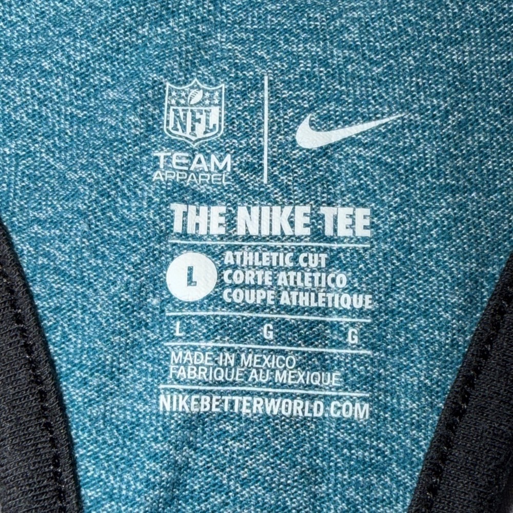 Jacksonville Jaguars Nike Tee Racer Back Tank Top Womens Size Large Teal & Black - Picture 4 of 6